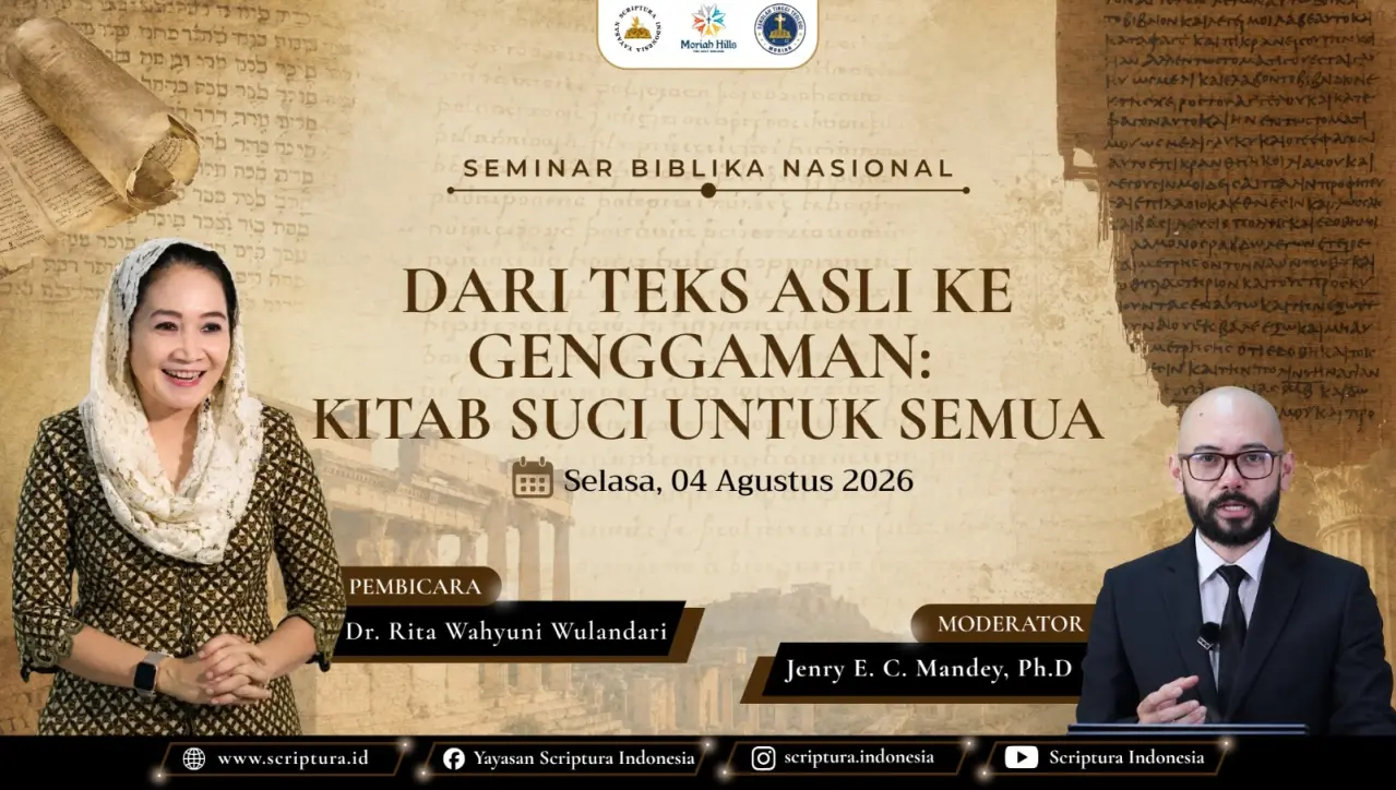 Seminar Biblika Nasional Yayasan Scriptura Indonesia 2026 Bersama Dr. Rita Wahyu